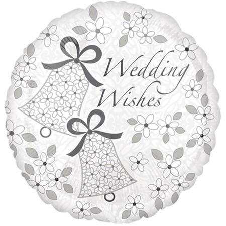LOFTUS INTERNATIONAL 18 in. Wedding Wishes Bells VLP HX Party Balloon A3-2777